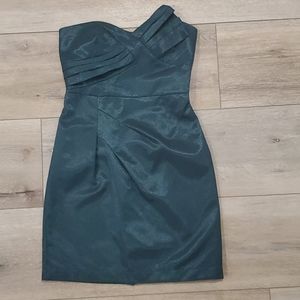 Dark Green Strapless Cocktail Dress